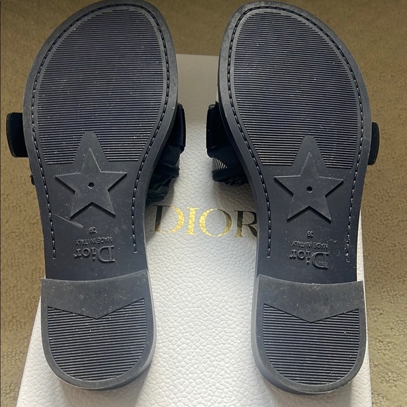 Dior Navy and White Sandals - Picture 2 of 6